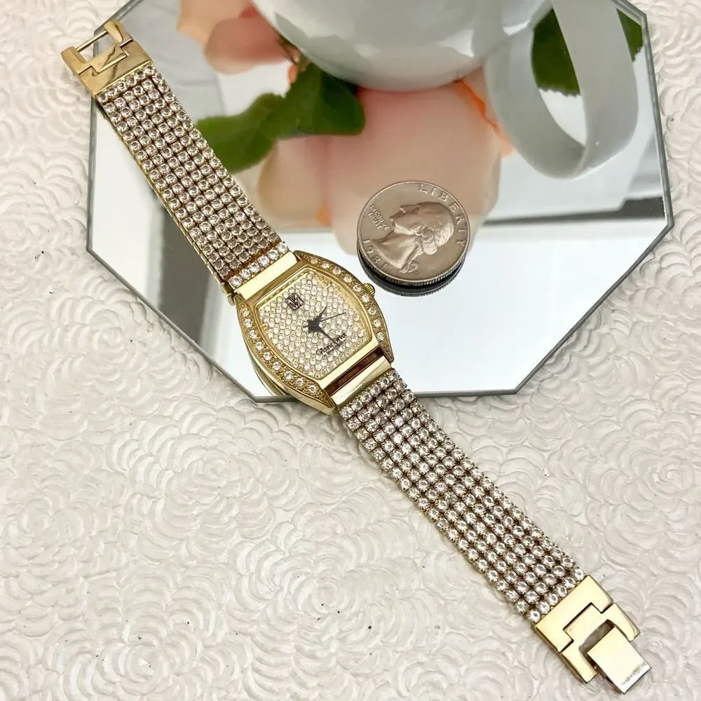 Victoria Weick Beverly Hills Pave Crystal Dial and Bezel Ladies Dress Watch